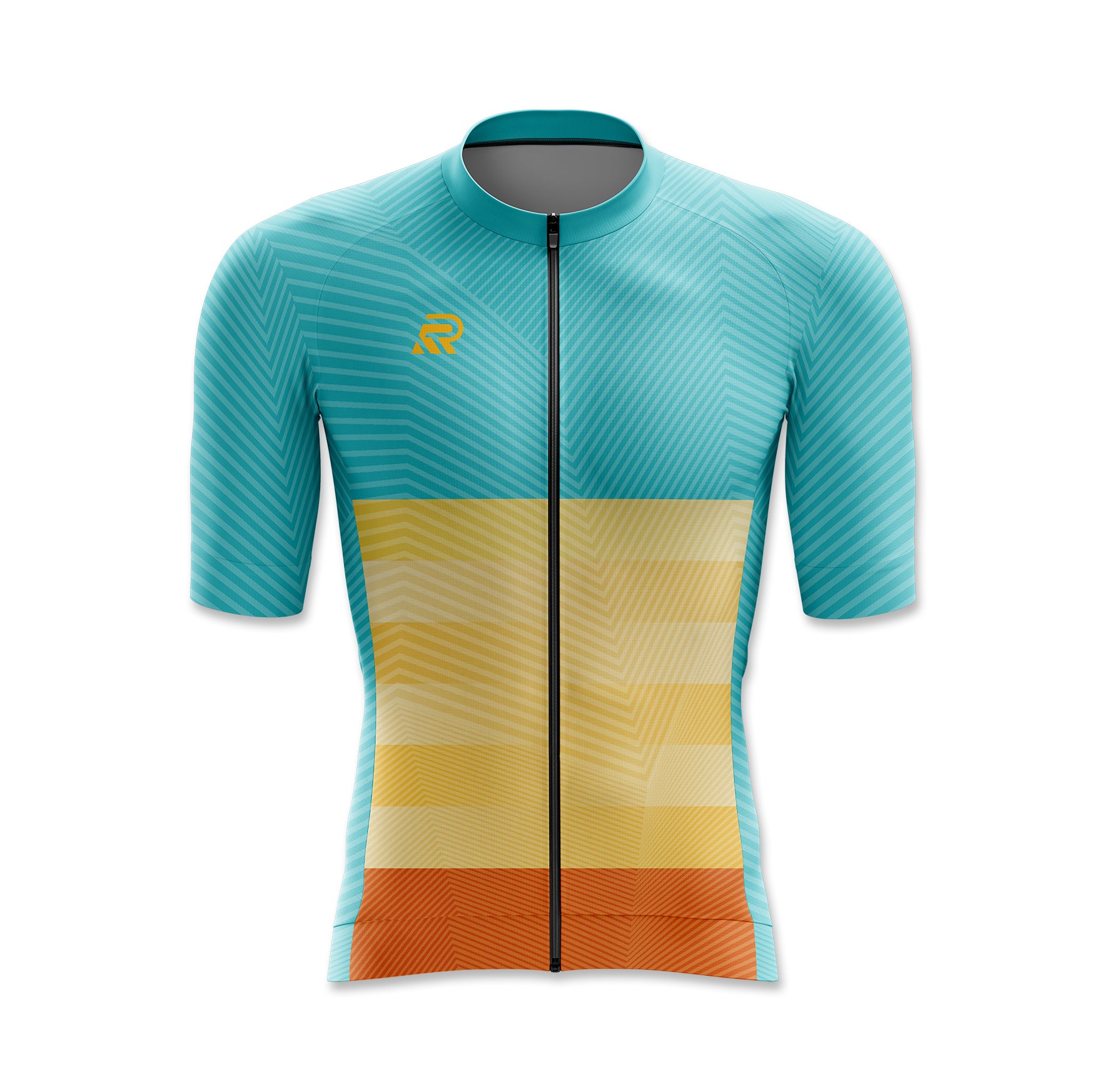 Fountain Blue Hybrid Cycling Jersey R&R Sports Apparel