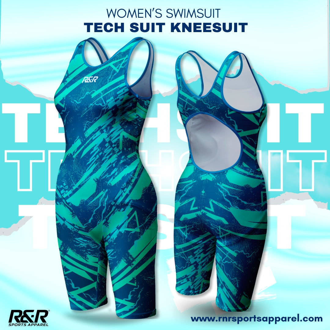 AquaCircuit Women's Open Back Kneeskin Tech Suit Swimsuit - R&R Sports Apparel