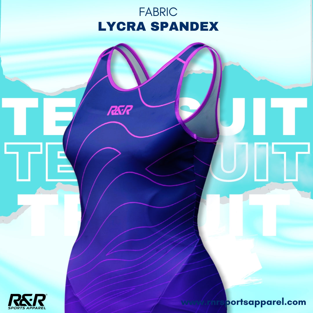 Mystic Purple Women's Open Back Kneeskin Tech Suit Swimsuit - R&R Sports Apparel
