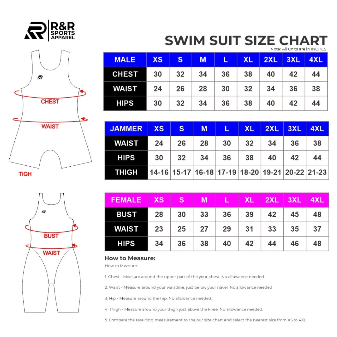 Lagoon Splash Men's Swim Jammer Swimsuit - R&R Sports Apparel