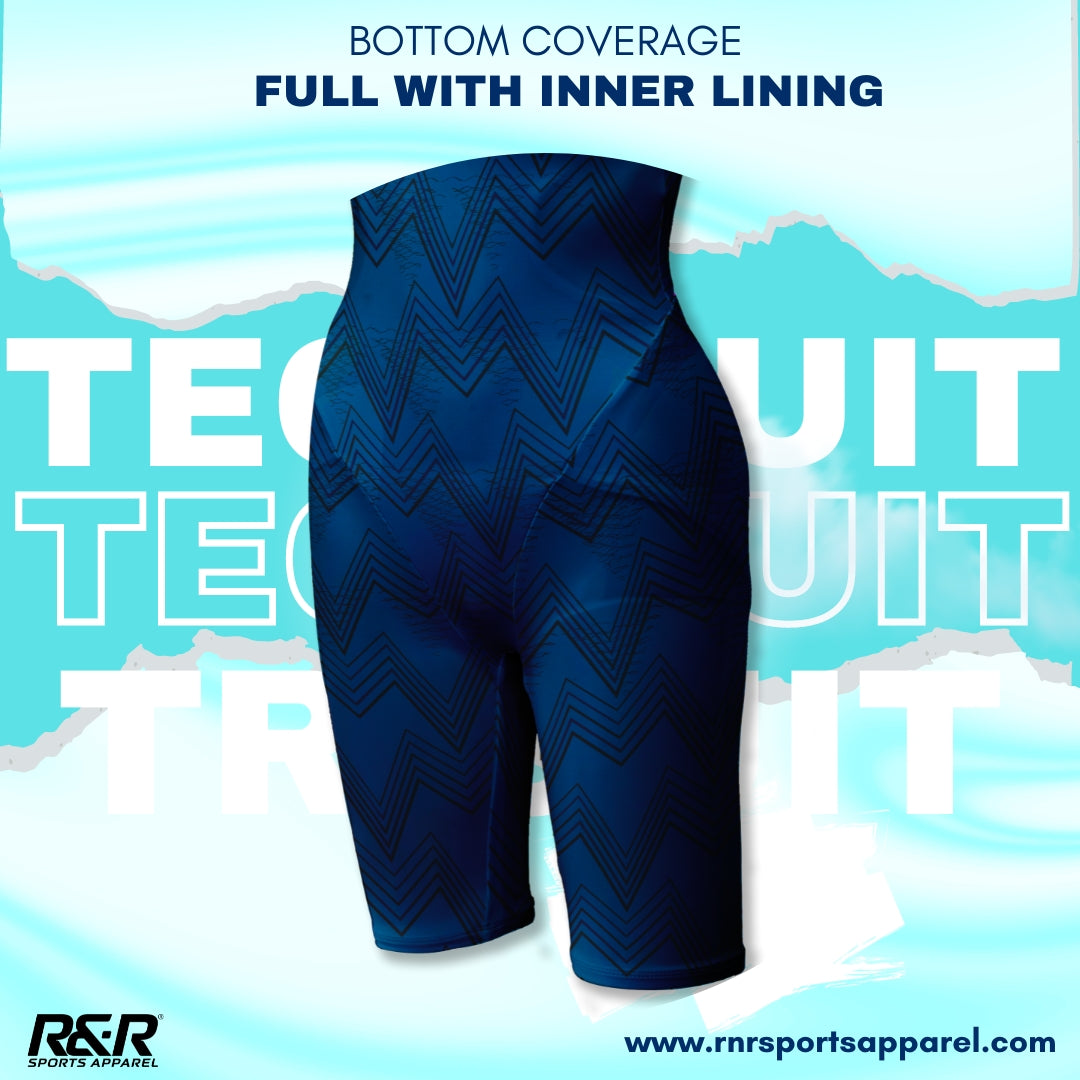 AquaVerve Elite Women's Open Back Kneeskin Tech Suit Swimsuit - R&R Sports Apparel