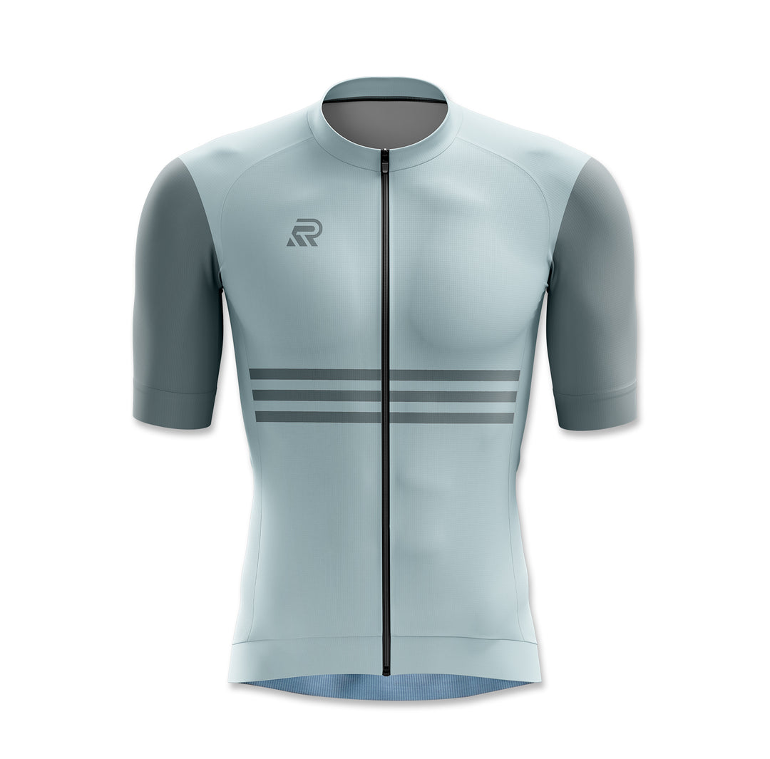 Pastel Blue Seamless Cycling Jersey